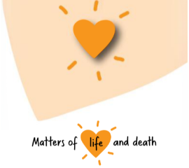 Orange Heart - lapel pin