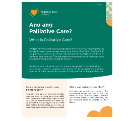 FILIPINO FLYER - What is palliative care?