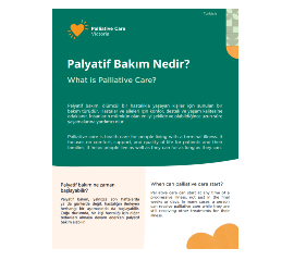 TURKISH FLYER -What is palliative care?