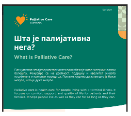 SERBIAN FLYER - What is palliative care?