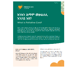 TIGRINYA FLYER - What is palliative care?